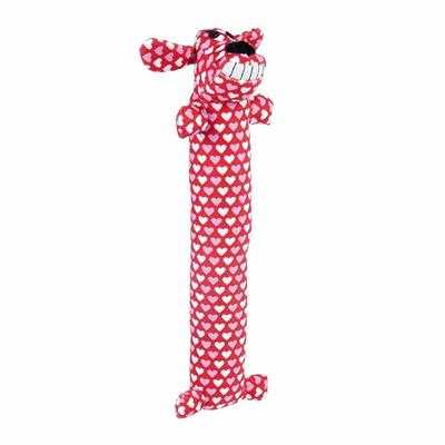 Multipet Valentine’s Day Loofa Dog Plush Dog Toy 12”