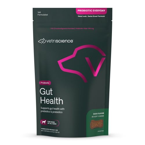 Gut Health Chews for Dogs Duck Flavor 45 Count